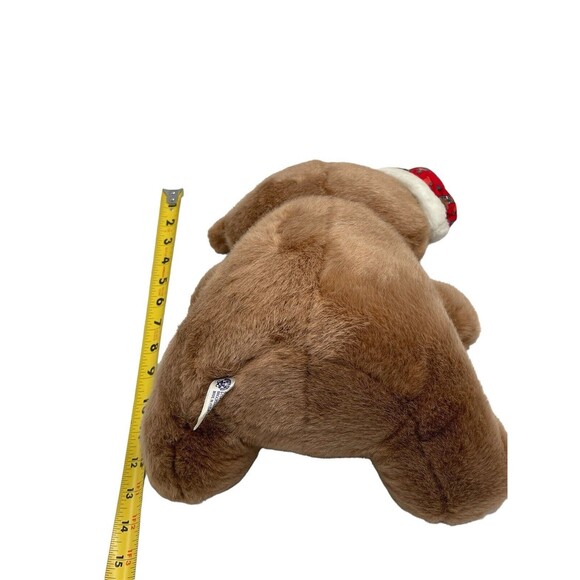 Vintage Steven Smith CHRISTMAS Plush Brown TEDDY BEAR Christmas Bow & Paws - Picture 10 of 10